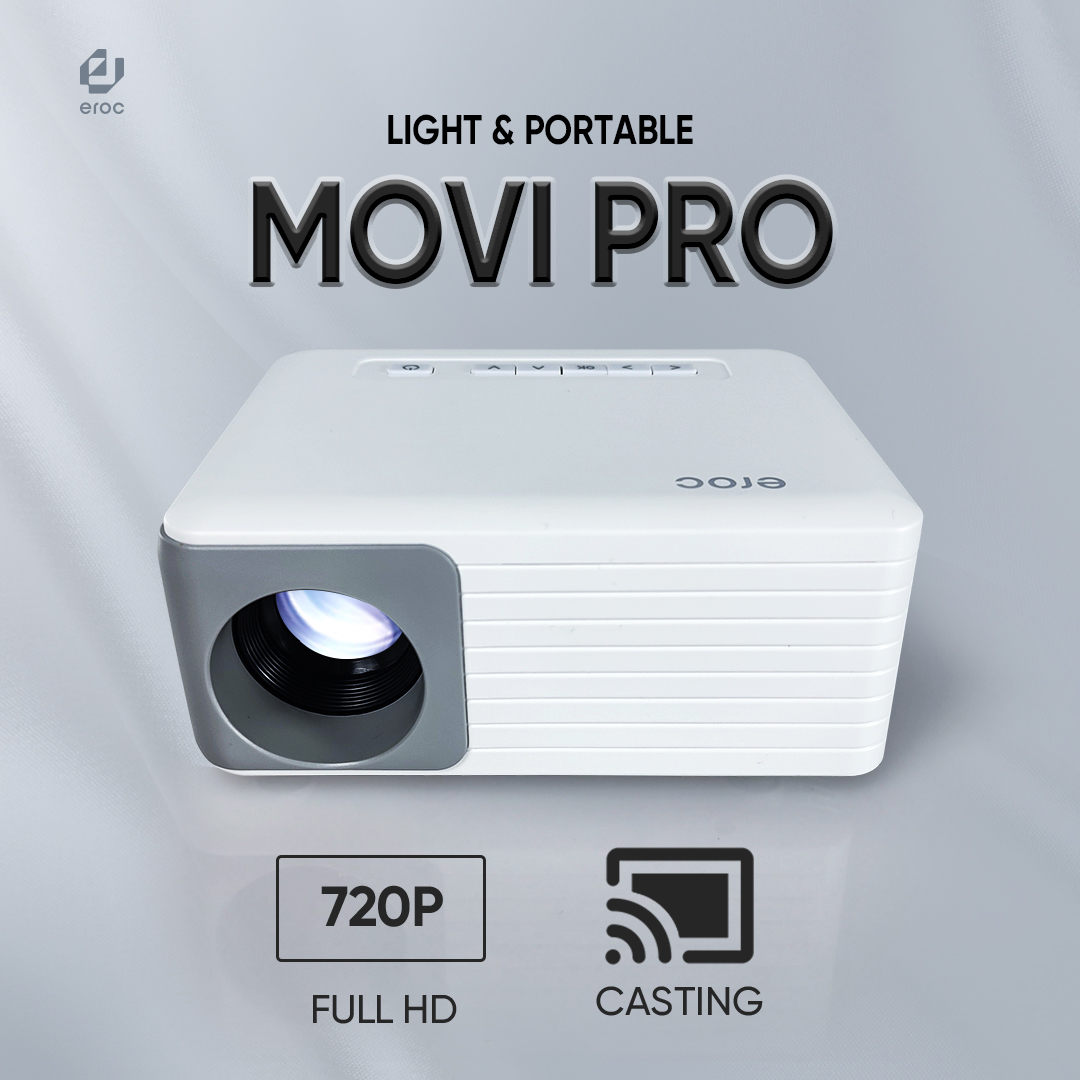 EROC Projector LED - HD - Built In Speaker -Miracast - Wifi - MOVI PRO