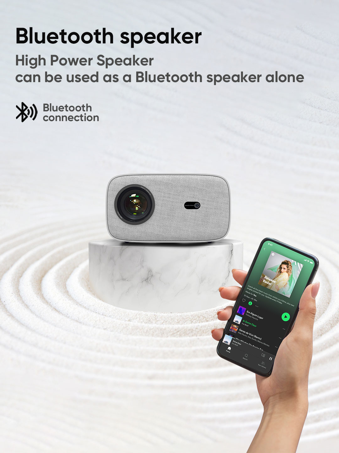 EROC - MONET Projector Full HD 450 ANSI Android 9 OS 200 Screen BT5.0 2.4+5G Netflix - Auto Focus